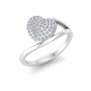 טבעת אופנה טבעת יהלומים לב